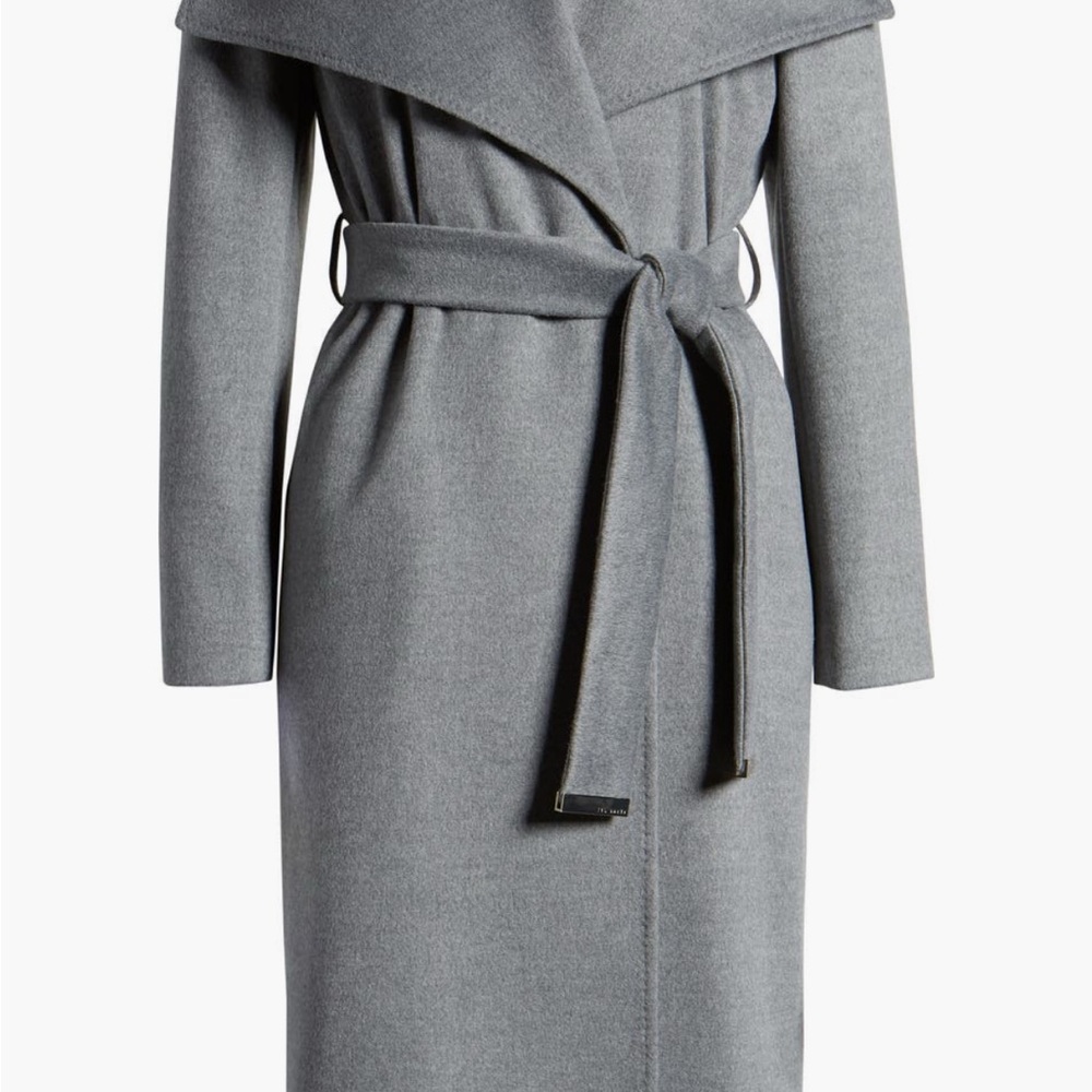 Ted Baker Wide Collar Brushed Wrap Coat – Size 3 - Picture 6 of 7